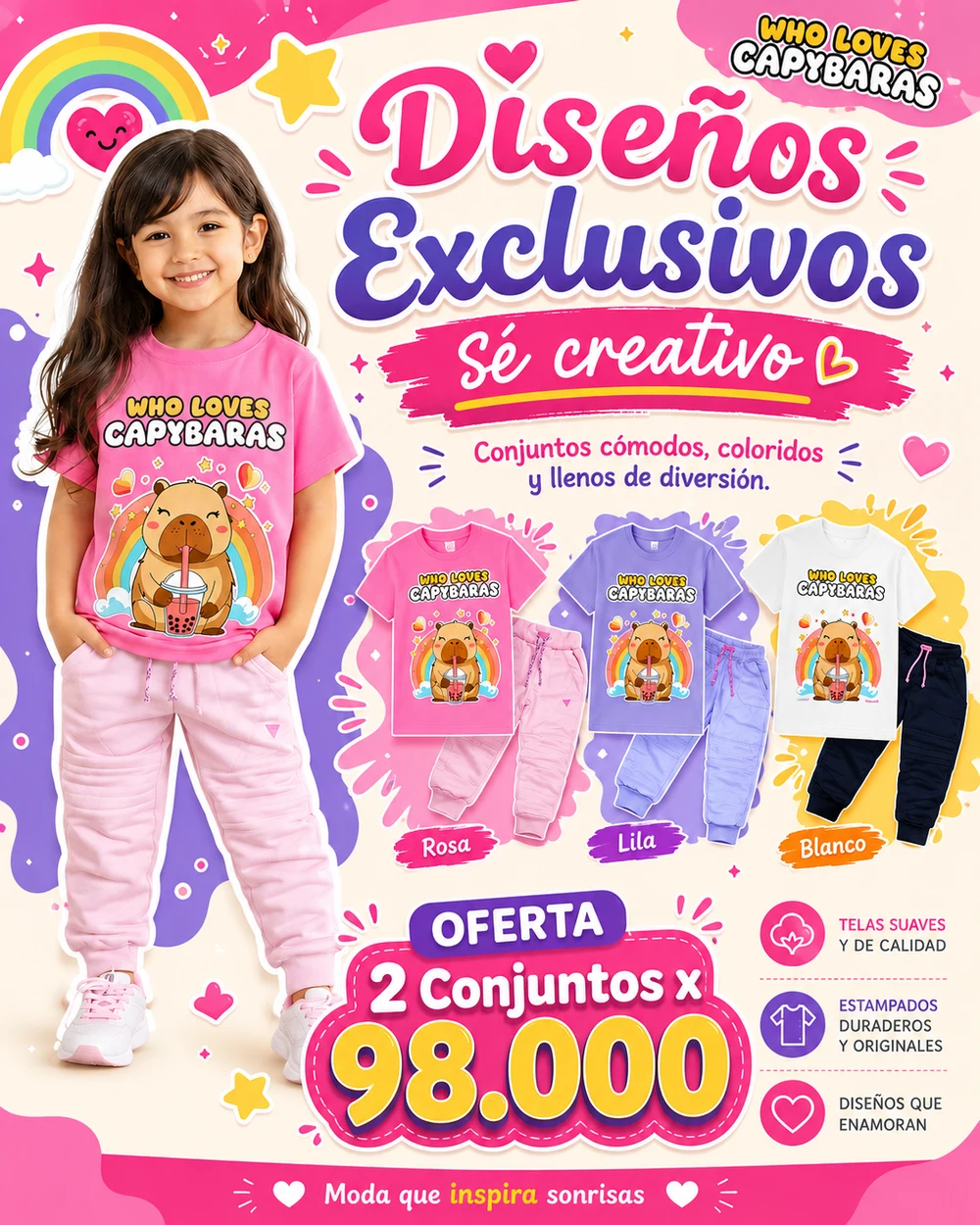 Conjunto niña GK Kids Capibara