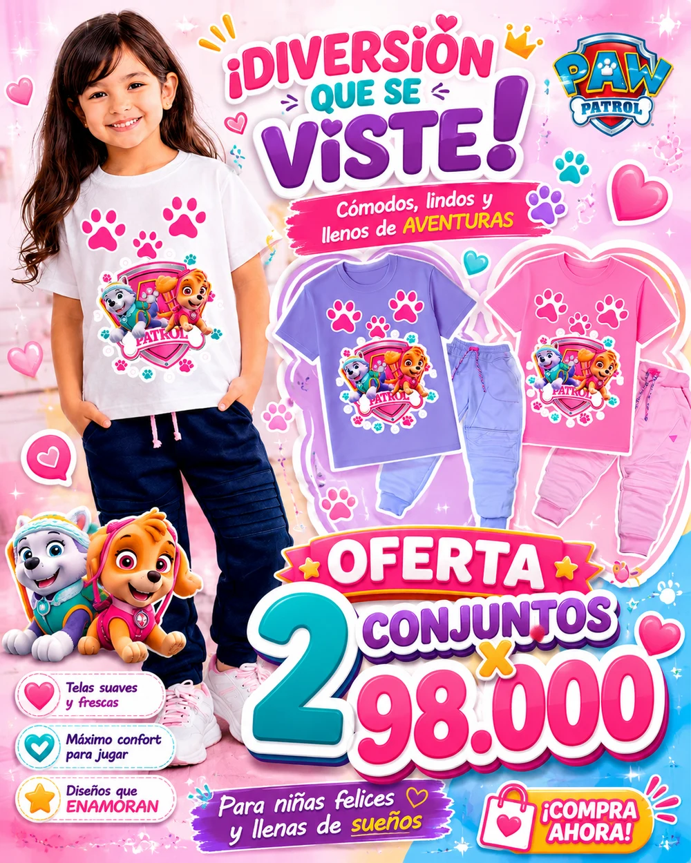 Conjunto niña GK Kids Paw Patrol