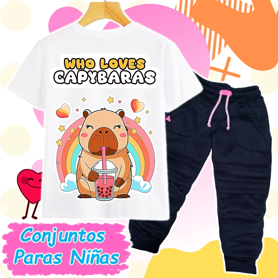 Conjunto Capibara Blanco/Azul