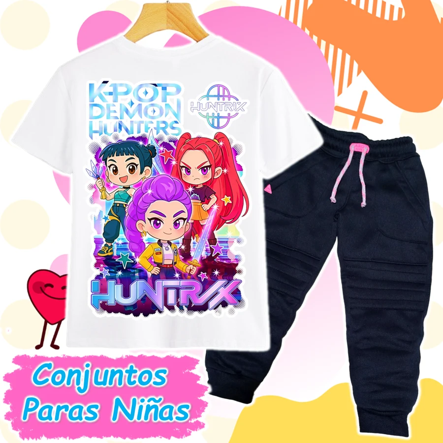 Conjunto Huntrix Blanco/Azul