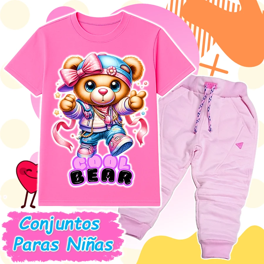 Conjunto Bear Cool Rosado