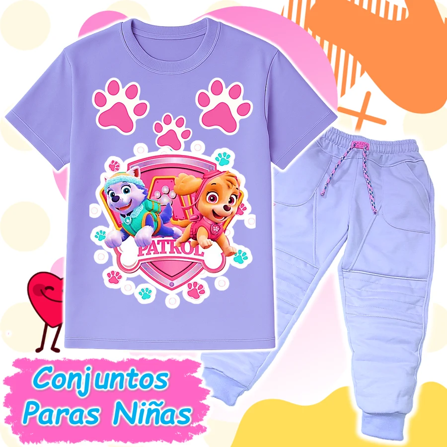 Conjunto Paw Patrol Lila