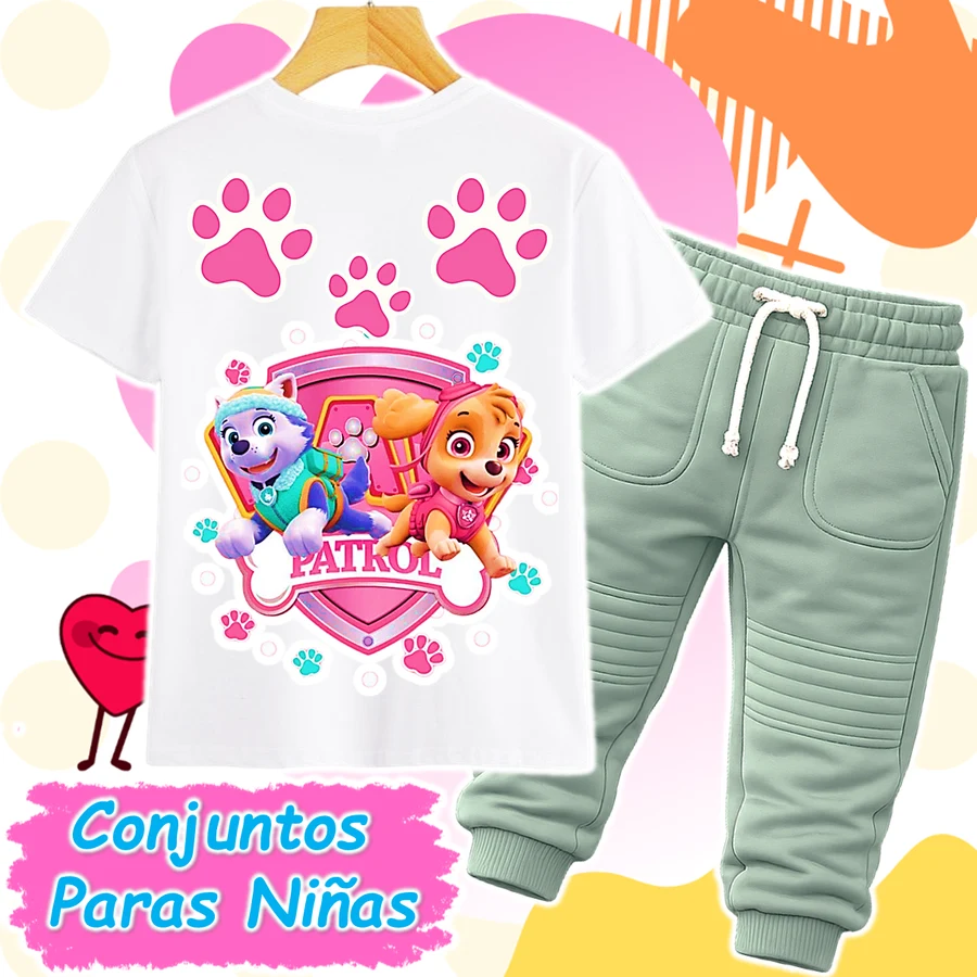 Conjunto Paw Patrol Verde Niña