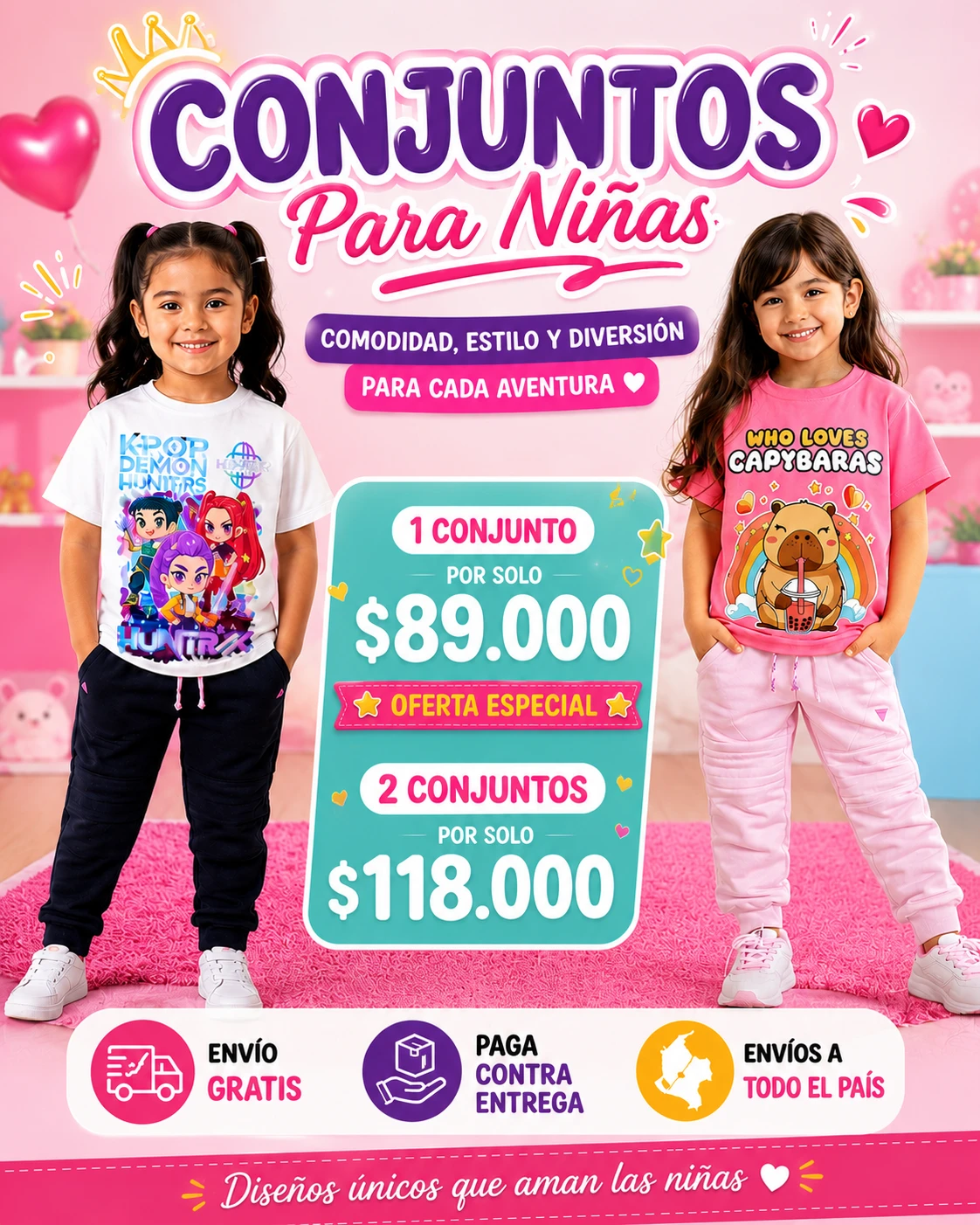 Conjunto niña GK Kids – blusa y pantalón
