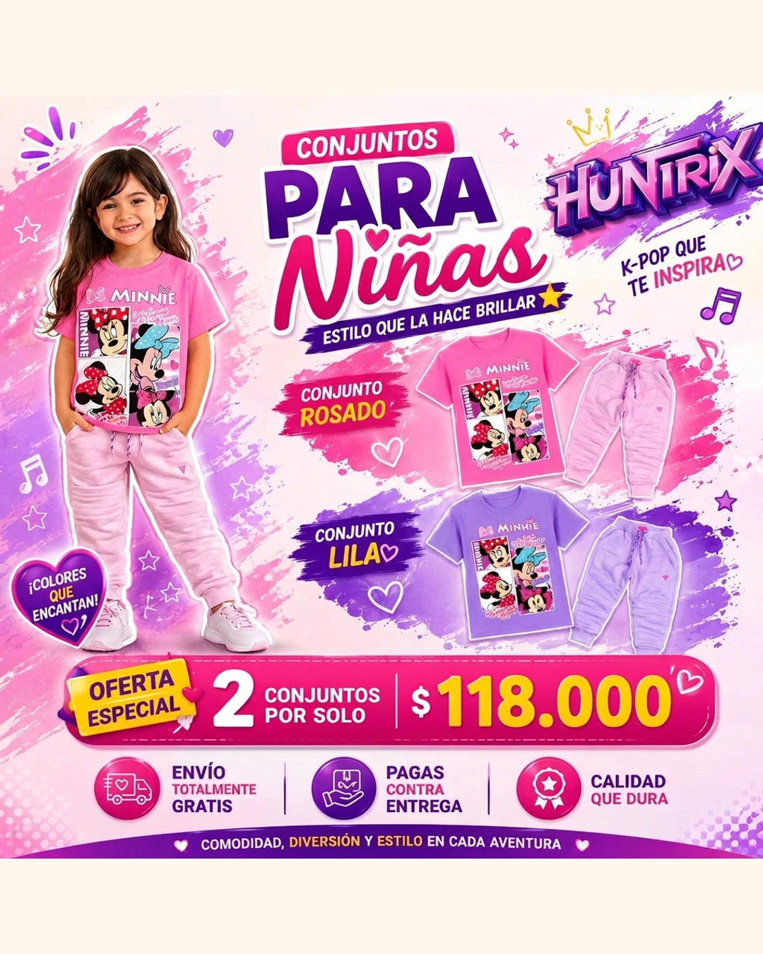 Conjunto niña GK Kids Minnie Mouse