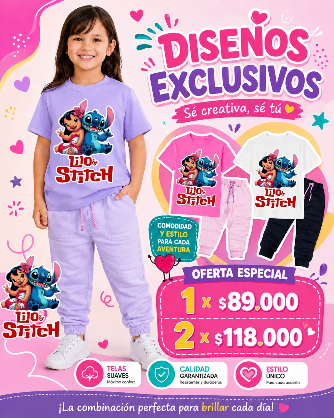 Conjunto niña GK Kids Lilo y Stitch